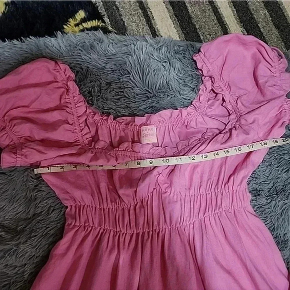 SHOW me your MuMu x Barbie Linen Blend Nikki Mini dress. Size XXL - Picture 7 of 12